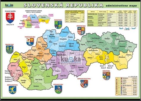 mapa Slovenska s vyznačenými lokalitami soľných jaskýň
