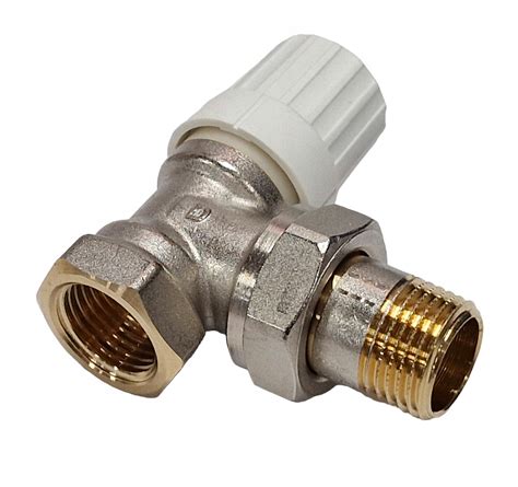 Detailný pohľad na termostatický ventil Viessmann s vyznačenými pripojovacími rozmermi