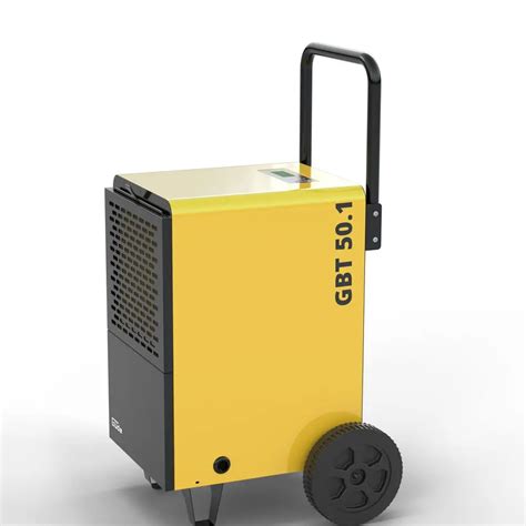 Schéma zobrazujúca rozsah pokrytia odvlhčovača GÜDE GBT 50.1 v závislosti od veľkosti miestnosti