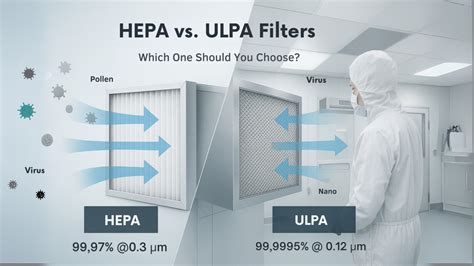 Infografika tried filtrácie vzduchu (G, F, HEPA, ULPA)