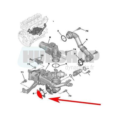 Schéma systému EGR v motore BMW